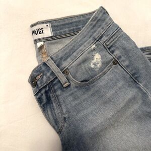 PAIGE cropped distressed jeans